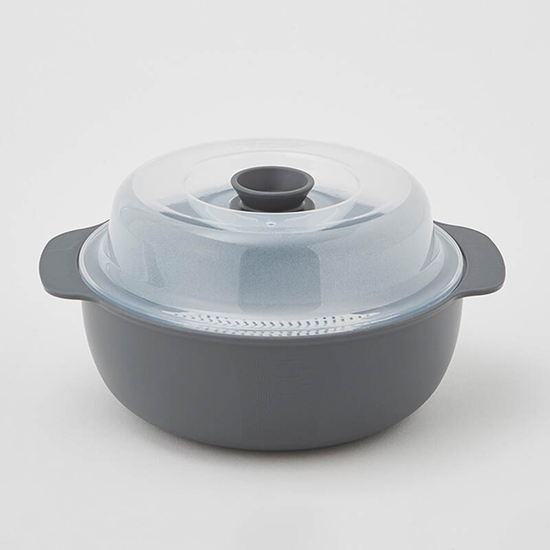 Nồi Hấp Trong Lò Vi Sóng - 1.2L - Màu Xám - Locknlock - LMW123, , large image number null